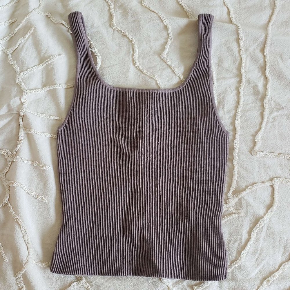 Aritzia Babaton Sculpt Knit Squareneck Tank Size L